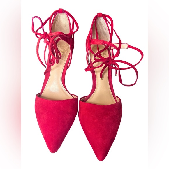 Vince Camuto Red High Heels sz 7.5 - Picture 2 of 5